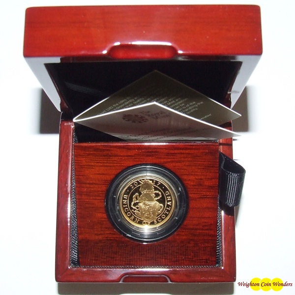 2017 Gold Proof 1/4oz Queen's Beasts - UNICORN